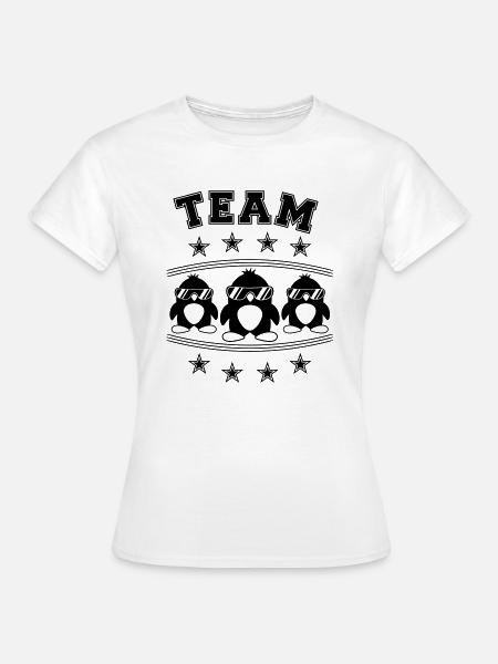 Team Pinguine Freunde - Frauen T-Shirt - Weiß
