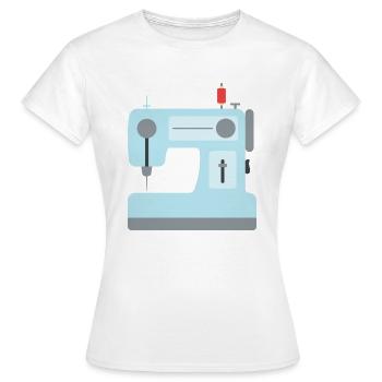 machine à coudre - T-shirt Femme - blanc - Devant - AI Model Female 172 dark (172cm)