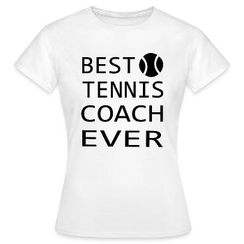 Tennis - Frauen T-Shirt - Weiß - Vorne - AI Model Female 172 dark (172cm)