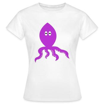 penser calmar - T-shirt Femme - blanc - Devant - AI Model Female 172 dark (172cm)