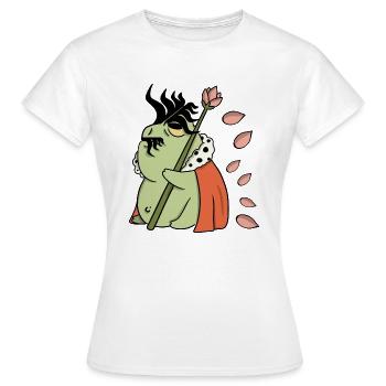 Frog - Comic - Women's T-Shirt - white - Front - AI Model Female 172 dark (172cm)
