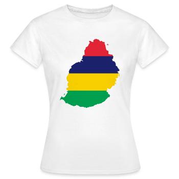 Mauritius - Frauen T-Shirt - Weiß - Vorne - AI Model Female 172 dark (172cm)