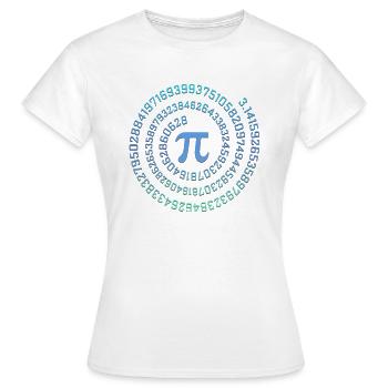 Pi Symbol, Spirale, Mathe - Frauen T-Shirt - Weiß - Vorne - AI Model Female 172 dark (172cm)