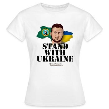 Ucraina T-Shirt Design - Maglietta da donna - bianco - Fronte - AI Model Female 172 dark (172cm)