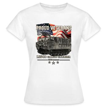 M548 vétérans du transport de fret - T-shirt Femme - blanc - Devant - AI Model Female 172 dark (172cm)