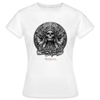 Santa Muerte T-Shirt Design - Frauen T-Shirt - Weiß - Vorne - AI Model Female 172 dark (172cm)