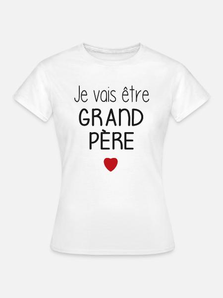 Ich werde Großvater - Herz - Frauen T-Shirt - Weiß
