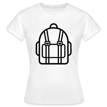 Rucksack - Frauen T-Shirt - Weiß - Vorne - AI Model Female 172 dark (172cm)