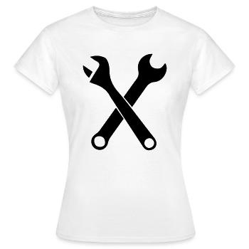 Clé à outils - T-shirt Femme - blanc - Devant - AI Model Female 172 dark (172cm)