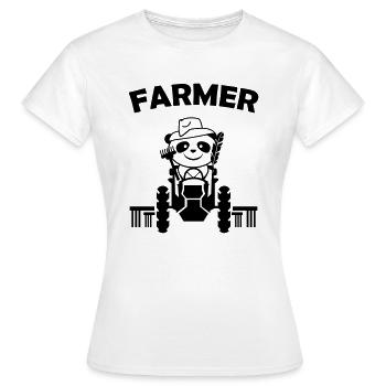 Panda Farmer - Women's T-Shirt - white - Front - AI Model Female 172 dark (172cm)