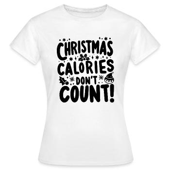 Les calories de Noël ne comptent pas - T-shirt Femme - blanc - Devant - AI Model Female 172 dark (172cm)