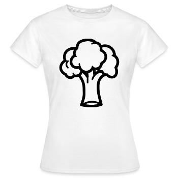 brocoli - T-shirt Femme - blanc - Devant - AI Model Female 172 dark (172cm)