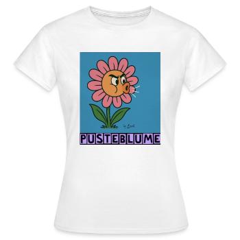 Pusterblume by Rico Beck - Frauen T-Shirt - Weiß - Vorne - AI Model Female 172 dark (172cm)
