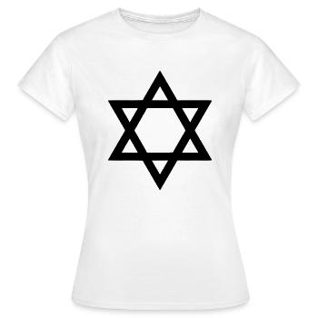 davidstern - Frauen T-Shirt - Weiß - Vorne - AI Model Female 172 dark (172cm)