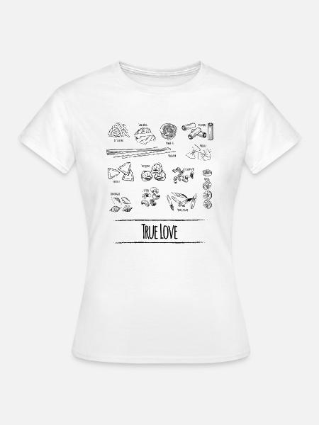 Pasta - My True Love - Frauen T-Shirt - Weiß