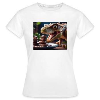 Schoko Monster - Frauen T-Shirt - Weiß - Vorne - AI Model Female 172 dark (172cm)