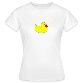 Quietscheente - Frauen T-Shirt - Weiß - Vorne - AI Model Female 172 dark (172cm)