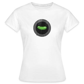 Saure-Gurken-Zeit Logo Retro Vintage - Frauen T-Shirt - Weiß - Vorne - AI Model Female 172 dark (172cm)