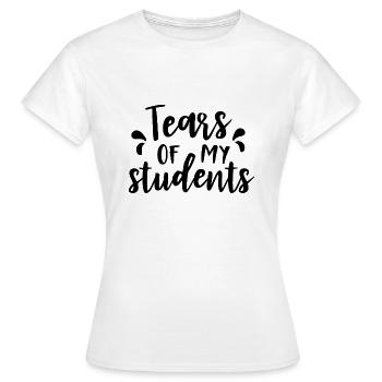 tears of my students - Women's T-Shirt - white - Front - AI Model Female 172 dark (172cm)