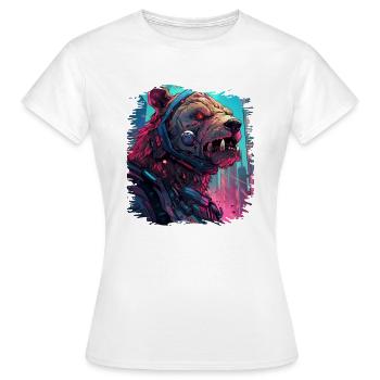 Idée présente Respectueux de l’environnement Mammifère grizzli - T-shirt Femme - blanc - Devant - AI Model Female 172 dark (172cm)