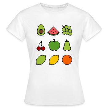 Obst - Frauen T-Shirt - Weiß - Vorne - AI Model Female 172 dark (172cm)