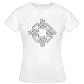 Ornement noeud celtique - T-shirt Femme - blanc - Devant - AI Model Female 172 dark (172cm)