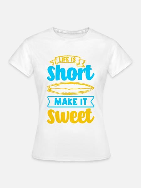 Cooler Surfer Spruch Geschenkidee - Frauen T-Shirt - Weiß