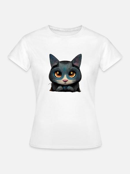 Cute Cat - Frauen T-Shirt - Weiß