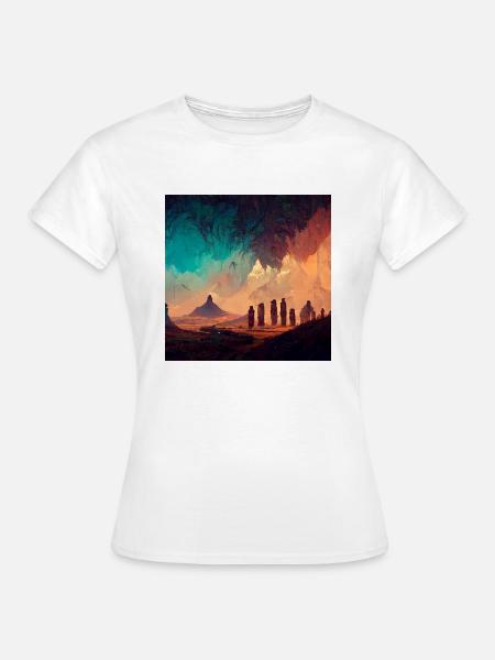 Ki-generierte Malerei - Frauen T-Shirt - Weiß