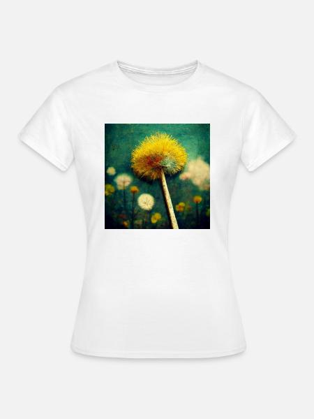 Löwenzahn Bild - Frauen T-Shirt - Weiß