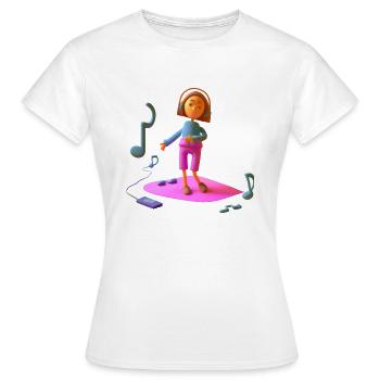LUSTIGE MUSIK 013 - Frauen T-Shirt - Weiß - Vorne - AI Model Female 172 dark (172cm)