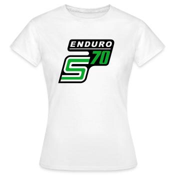 S70 Enduro Logo - T-shirt Femme - blanc - Devant - AI Model Female 172 dark (172cm)