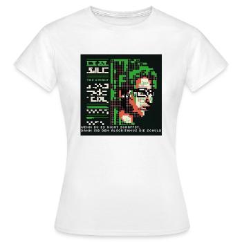 Schuldig - Der Algorithmus war es! - Frauen T-Shirt - Weiß - Vorne - AI Model Female 172 dark (172cm)