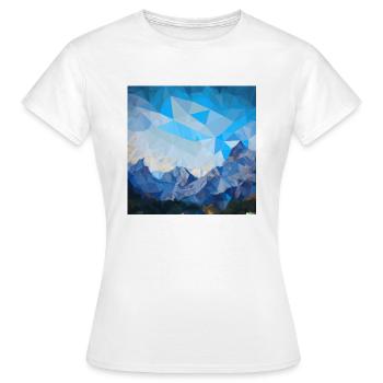 Coole Berg Berglandschaft aus Dreiecken - Frauen T-Shirt - Weiß - Vorne - AI Model Female 172 dark (172cm)