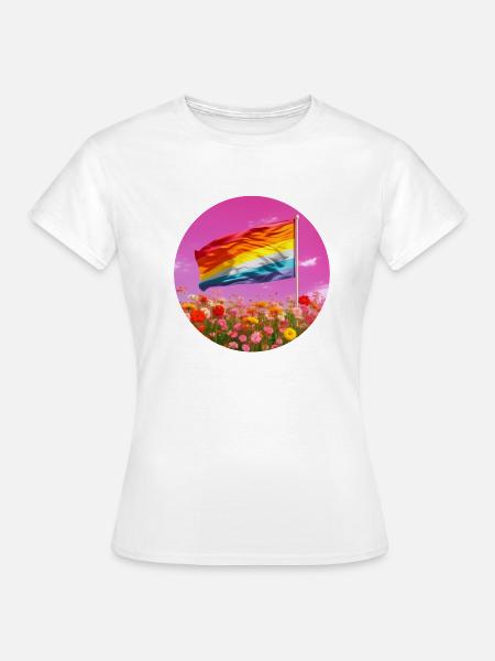 Pride Flagge / Fahne - Frauen T-Shirt - Weiß