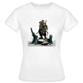 Guerrier nain - T-shirt Femme - blanc - Devant - AI Model Female 172 dark (172cm)