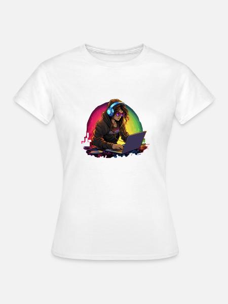 Code-Königin: Die Hackerin - Frauen T-Shirt - Weiß