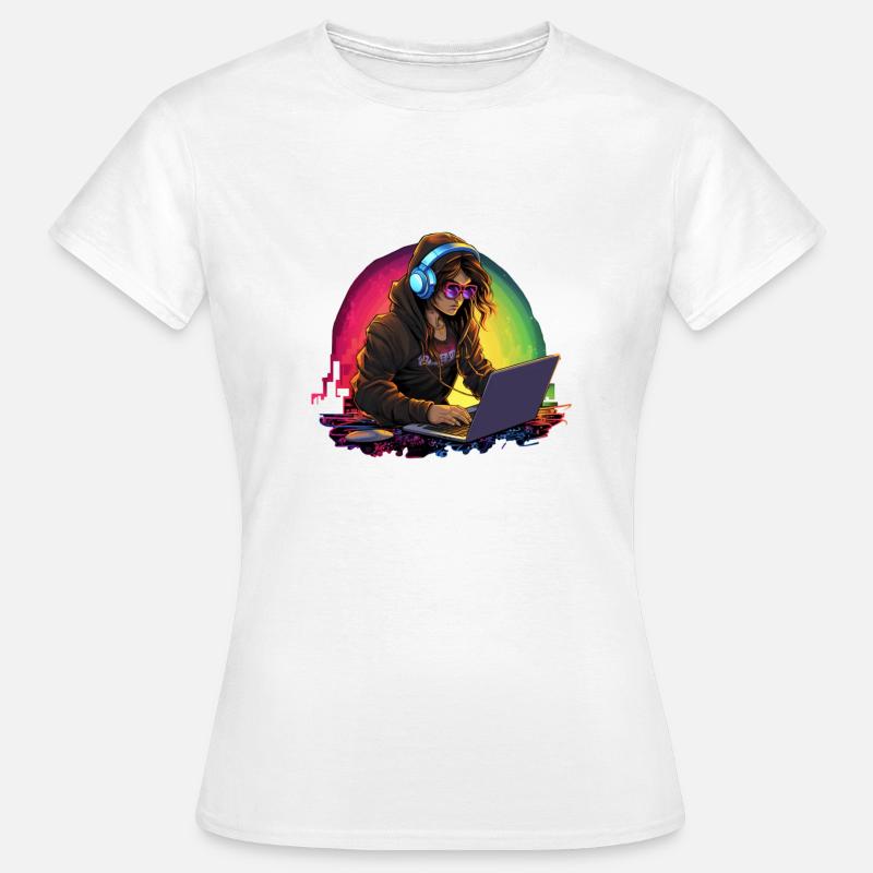 Code Queen: The Hacker - Women's T-Shirt - white
