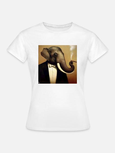 renaissance elephant - Frauen T-Shirt - Weiß