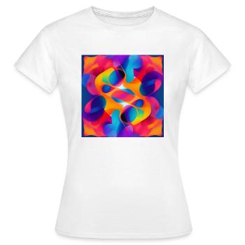 Abstract - Women's T-Shirt - white - Front - AI Model Female 172 dark (172cm)