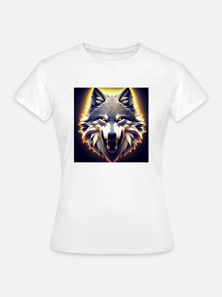 Wolfskopf - Frauen T-Shirt - Weiß