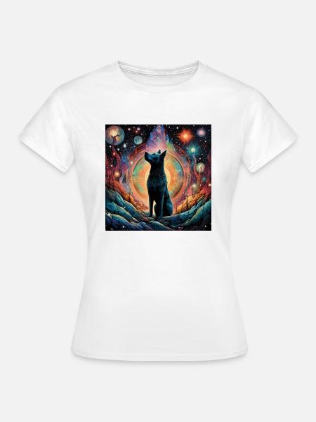 Hund auf LSD-Trip - Frauen T-Shirt - Weiß