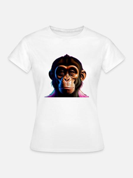 Frecher Affe - Frauen T-Shirt - Weiß