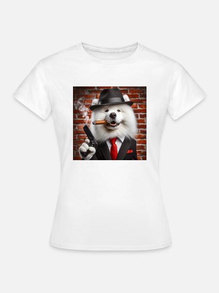 Samojed Mafia - Frauen T-Shirt - Weiß