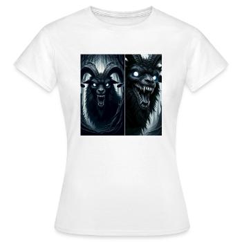 Chèvre démoniaque - T-shirt Femme - blanc - Devant - AI Model Female 172 dark (172cm)