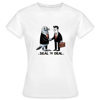 Sceller l’affaire - T-shirt Femme - blanc - Devant - AI Model Female 172 dark (172cm)