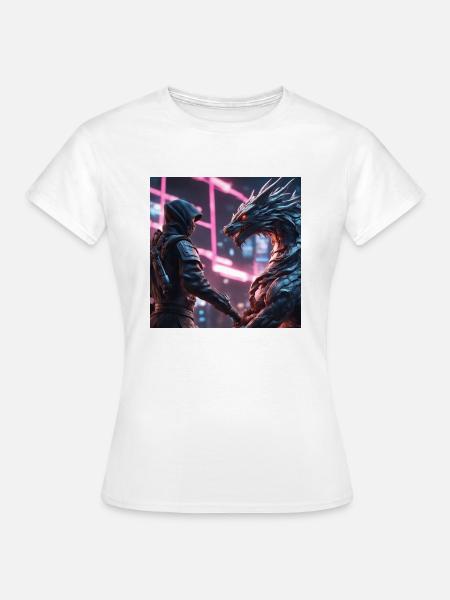 Ninja Dragon - Frauen T-Shirt - Weiß
