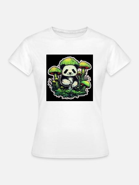 Skwtchytaylor pilzepanda - Frauen T-Shirt - Weiß