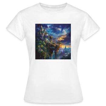 chateau de rêve - T-shirt Femme - blanc - Devant - AI Model Female 172 dark (172cm)