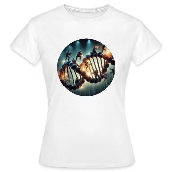 ADN de la police 3 - T-shirt Femme - blanc - Devant - AI Model Female 172 dark (172cm)
